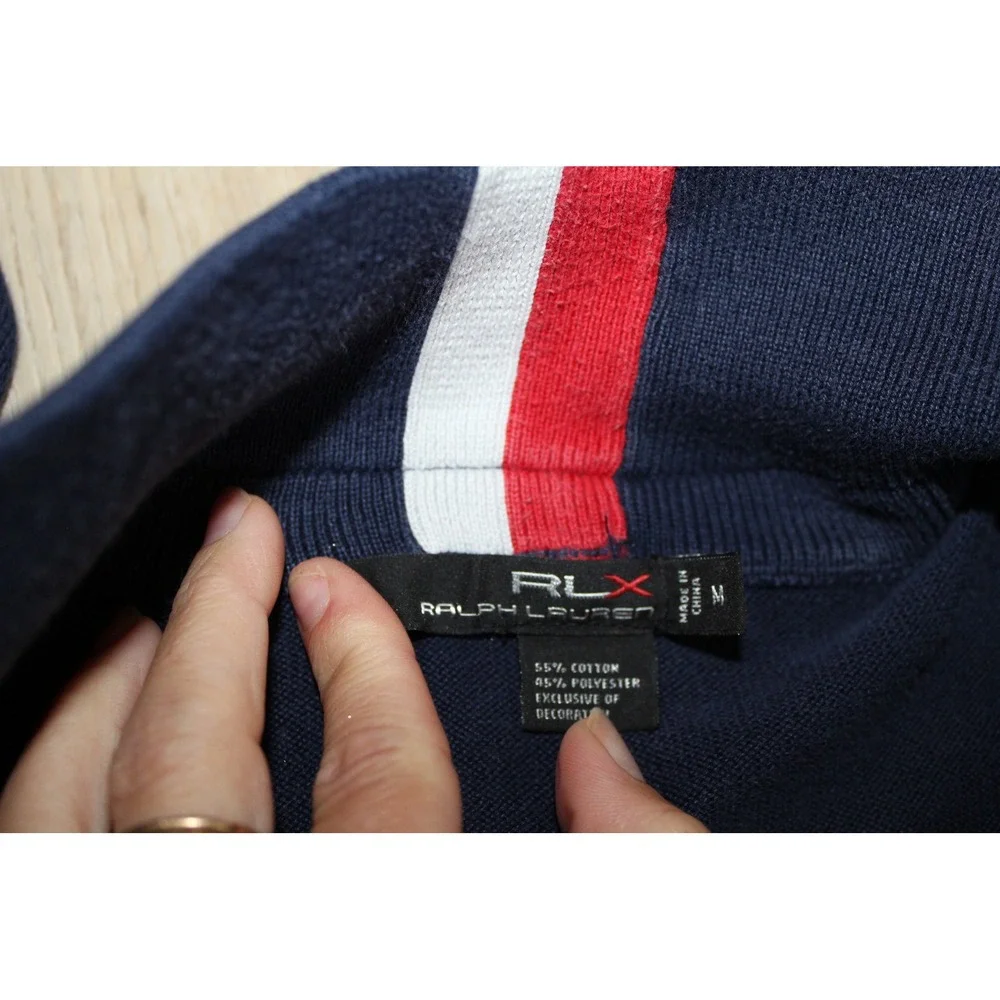 RLX Ralph Lauren 2016 Ryder Cup USA Navy Blue Quarter Button Pullover‎ Men's M